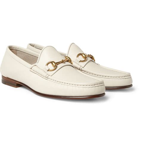 gucci white loafers mens gold|gucci men's suede loafers.